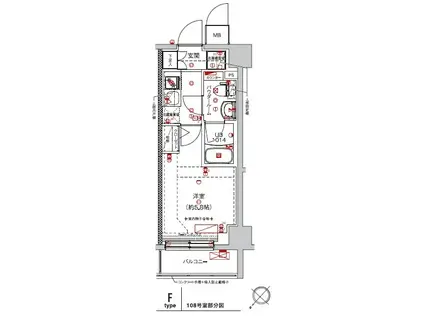 クラリッサ新綱島(1K/1階)の間取り写真
