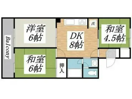 メゾングロワール(3DK/3階)の間取り写真