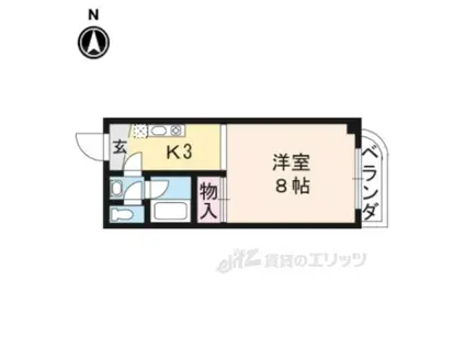 シャトー・エスポワール(1K/4階)の間取り写真