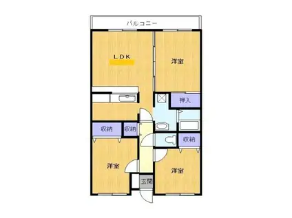 ドリームハイツ(3LDK/2階)の間取り写真