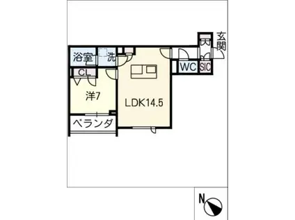 LUANA VIP RESIDENCE(1LDK/2階)の間取り写真