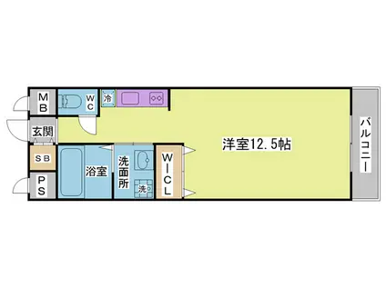 プルミエール(1K/3階)の間取り写真