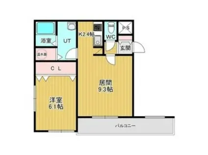 ルティーシアン17(1LDK/3階)の間取り写真