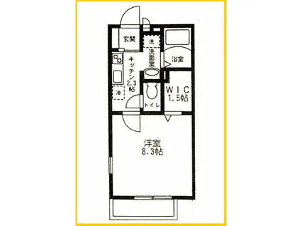 トレスプエンテI(1K/1階)の間取り写真