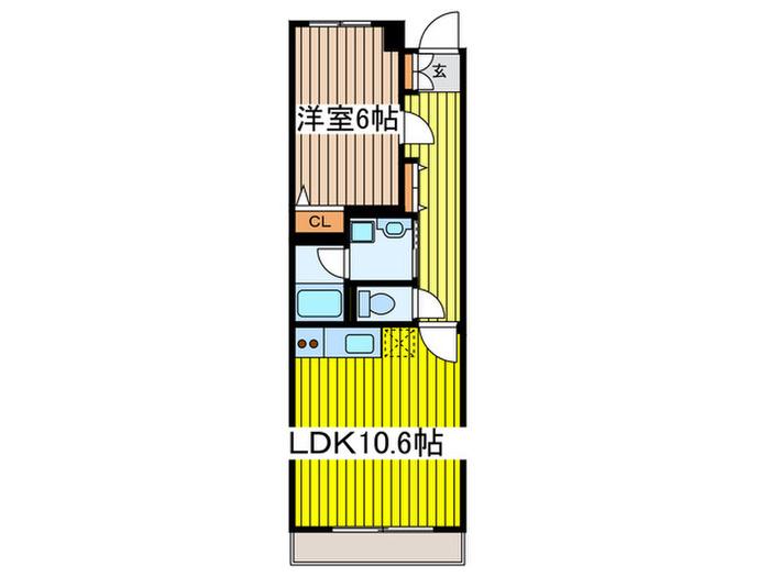 PARNASSUS成城(1LDK/3階)の間取り写真