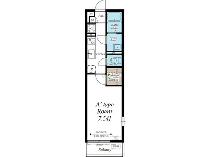 VICTORY HOUSE(1K/1階)の間取り写真