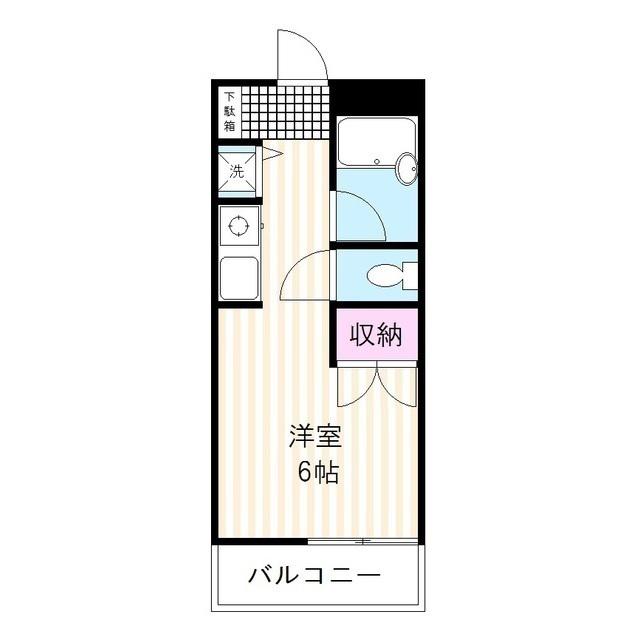 下山ビル まえだ(ワンルーム/2階)の間取り写真