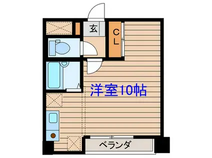 PUREBRANC(ワンルーム/2階)の間取り写真