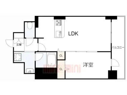 グランビスタ新神戸(1LDK/5階)の間取り写真