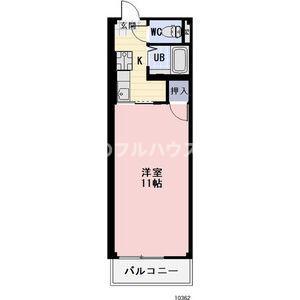 GRAND SOLEIL(1K/2階)の間取り写真