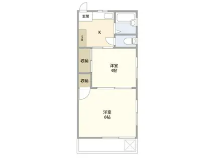 斉藤マンション(2K/2階)の間取り写真