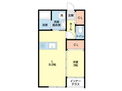 ELAIZA須屋(1LDK/2階)の間取り写真