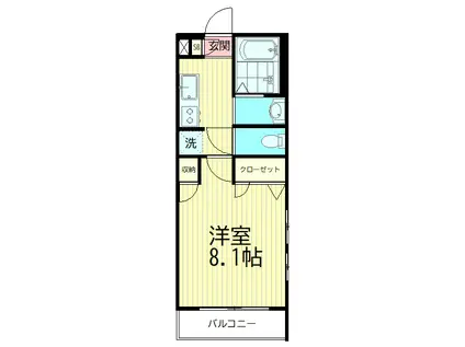 サニーウェル日和(1K/3階)の間取り写真