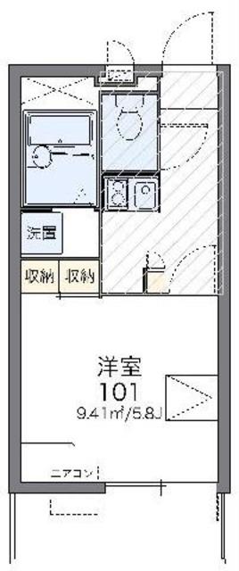 レオパレス小池(1K/2階)の間取り写真