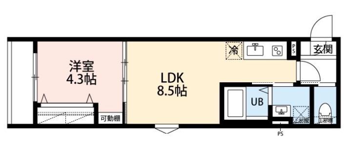 ROBOT HOME 金町(1LDK/3階)の間取り写真