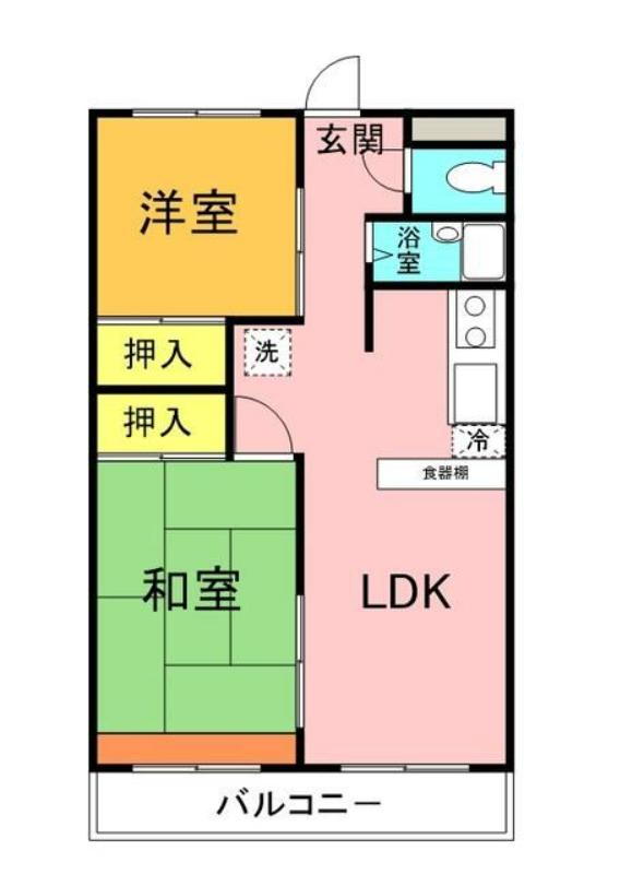 アルクヒルズ(2LDK/3階)の間取り写真