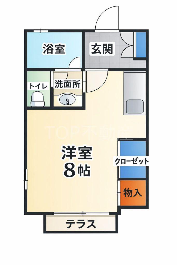 アルファクレス(ワンルーム/1階)の間取り写真