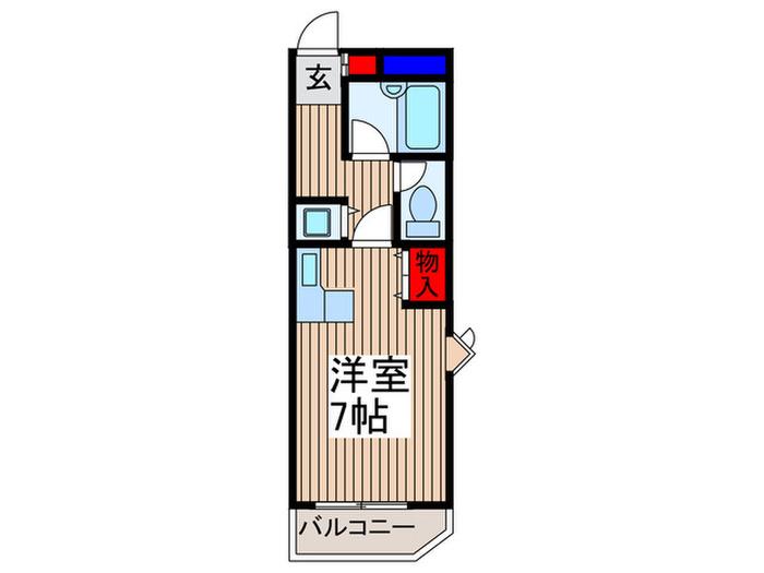 TFビル(ワンルーム/3階)の間取り写真