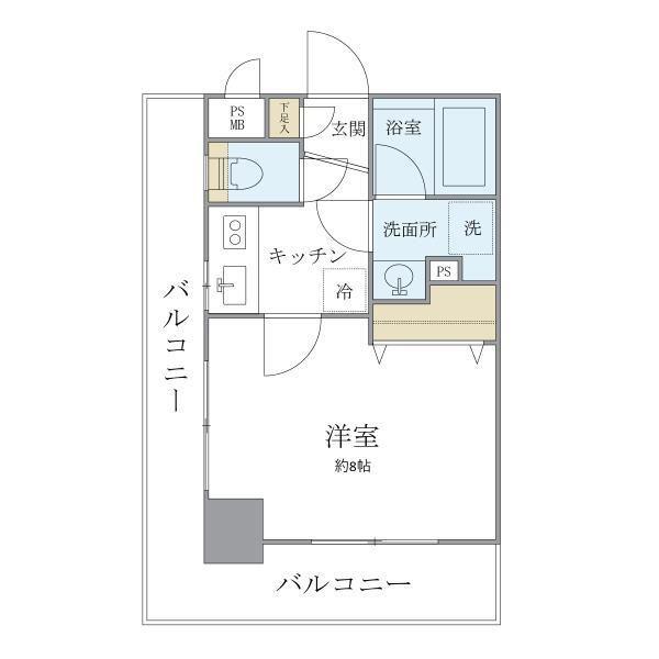 ISM中野坂上(1K/3階)の間取り写真