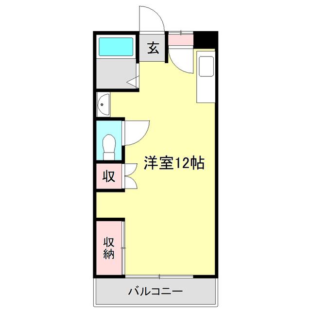 コーポあすなろ(ワンルーム/3階)の間取り写真