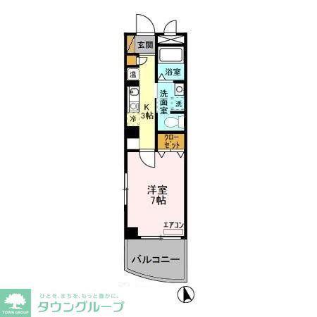 GOTOII(1K/6階)の間取り写真