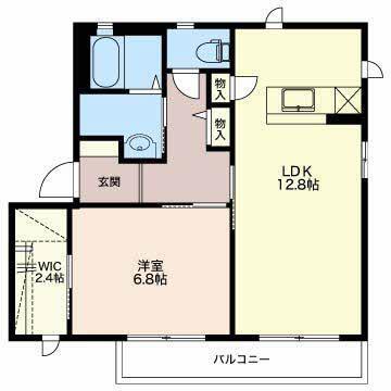 フォンテーヌ東E(1LDK/1階)の間取り写真