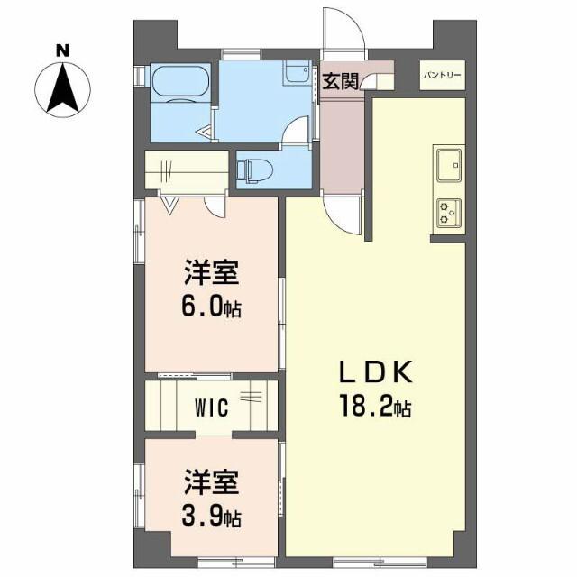日の丸第一ビル(2LDK/2階)の間取り写真