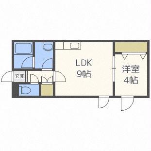 Sコート ハイツ(1LDK/1階)の間取り写真