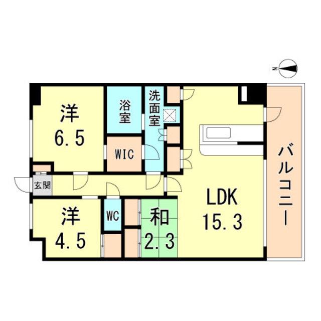 LA DOUCEUR西宮北口(2LDK/6階)の間取り写真