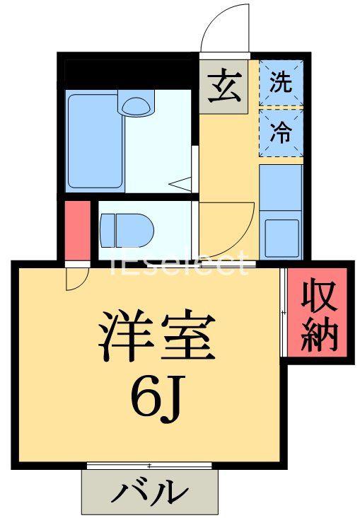 クレーンハイツ(1K/2階)の間取り写真