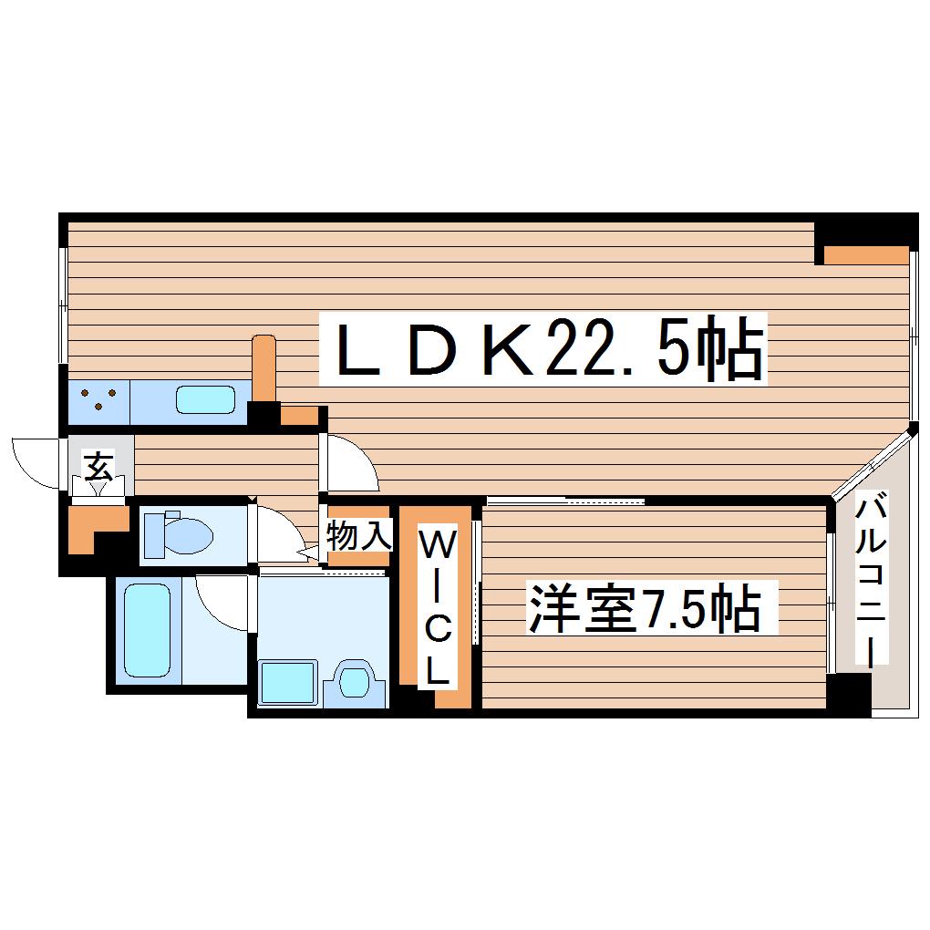 グランバリューセレブレイト(1LDK/4階)の間取り写真