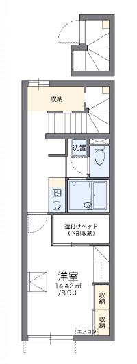 サクシード(1K/2階)の間取り写真