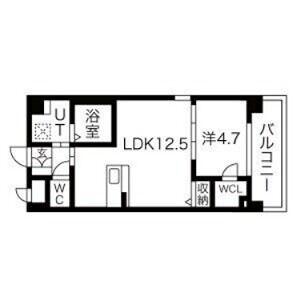 あおなみ線 荒子川公園駅 徒歩40分 3階建 築8年(1LDK/3階)の間取り写真