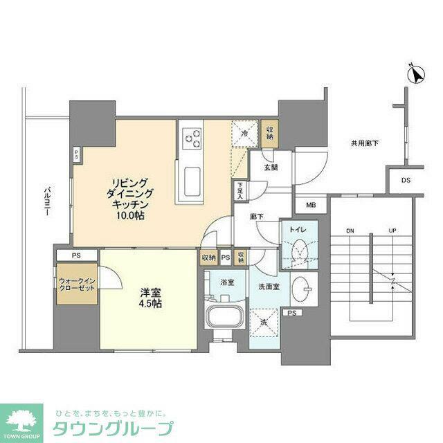 BLESS蔵前(1LDK/10階)の間取り写真