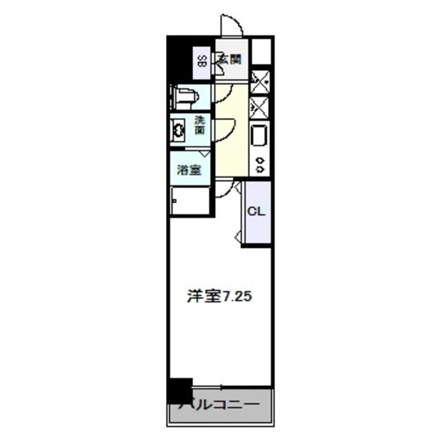 LUXEなかもず(1K/9階)の間取り写真
