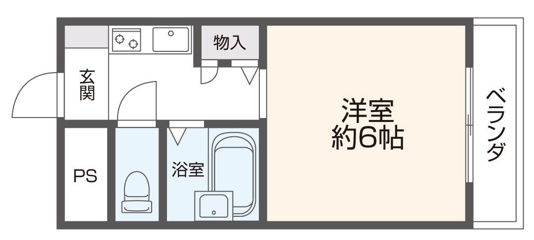 セントラルヴィラ(1K/2階)の間取り写真