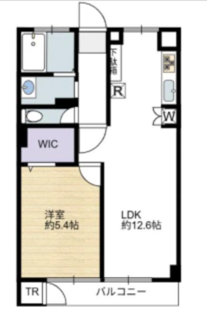 松栄大宮マンション(1LDK/5階)の間取り写真