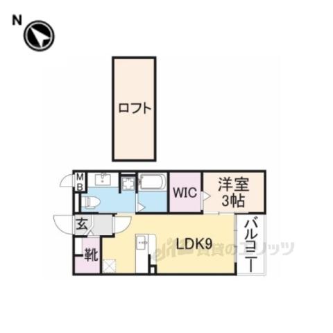 カーサグランデ A・N(1LDK/2階)の間取り写真