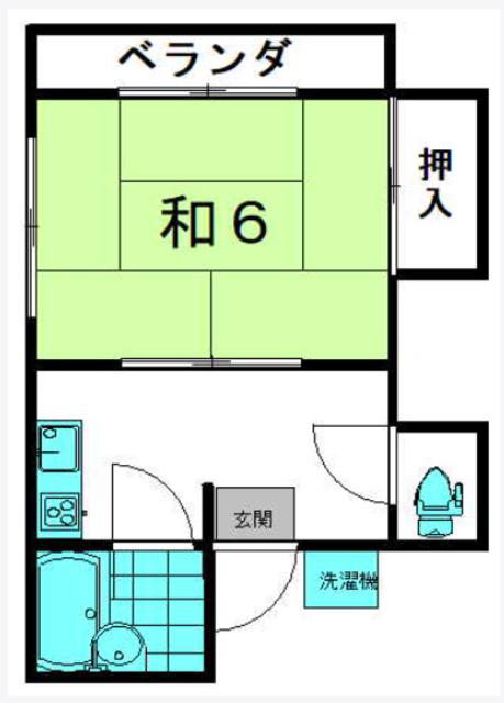 吉井荘(1K/1階)の間取り写真