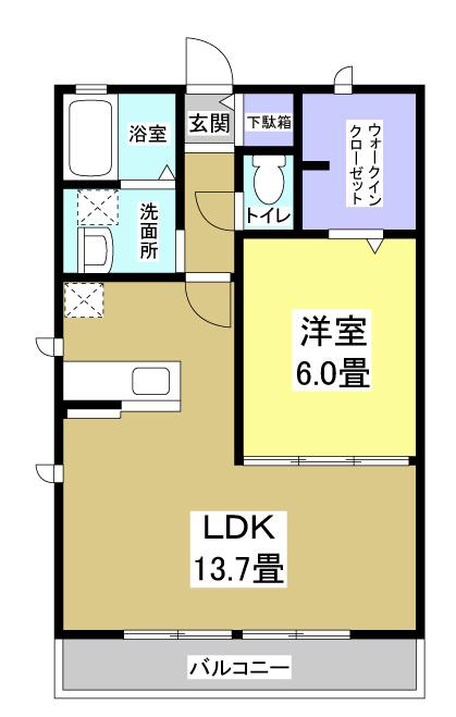 フォルシア(1LDK/2階)の間取り写真