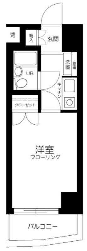 ステージ西蒲田(1K/2階)の間取り写真