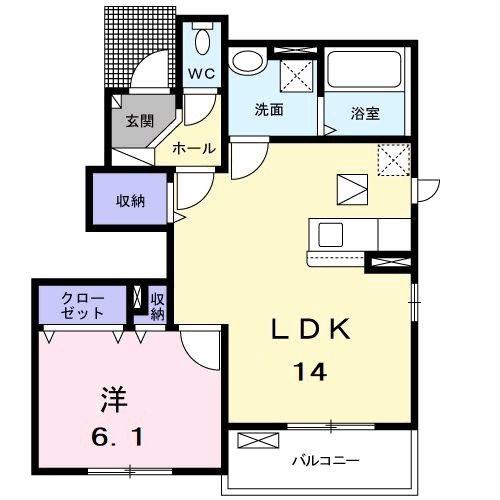 サン・フレンズ II(1LDK/1階)の間取り写真