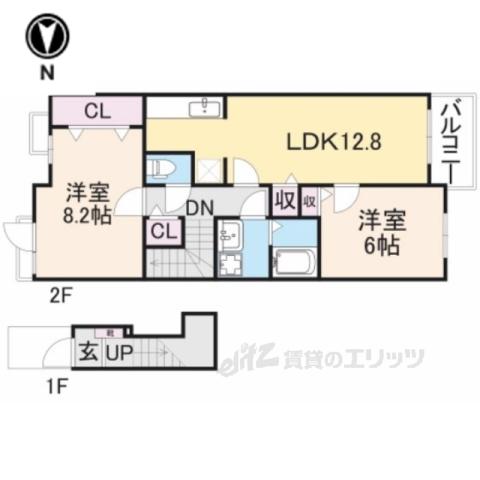 サンリット雅Ⅰ(2LDK/2階)の間取り写真