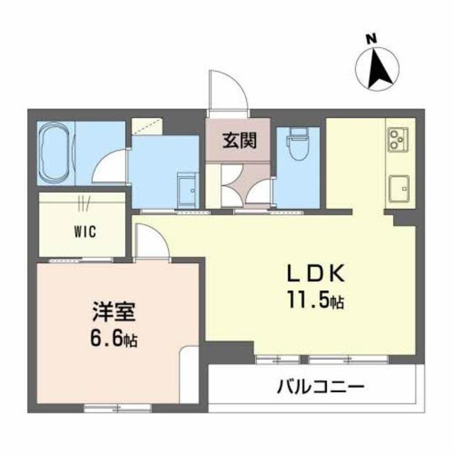GRACE.YU 琴(1LDK/1階)の間取り写真