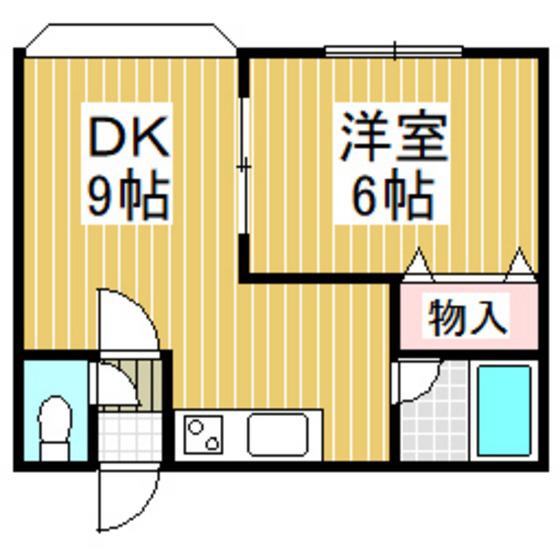 ハイツフィリオ1965(1DK/2階)の間取り写真