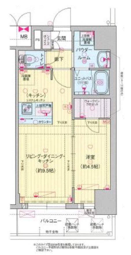プレサンス DOMECITY コレーレ(1LDK/2階)の間取り写真