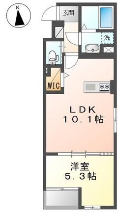 RSマンション(1LDK/4階)の間取り写真
