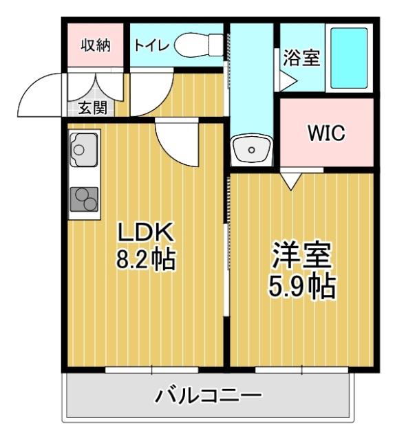 HYS PARK千歳千代田町(1LDK/1階)の間取り写真
