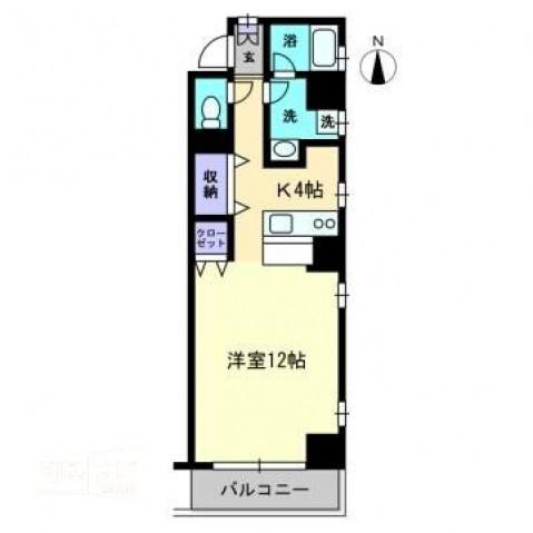 リフュージュ・N(1K/7階)の間取り写真