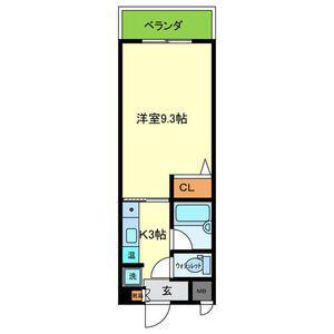 ギャレ グラン(1K/2階)の間取り写真